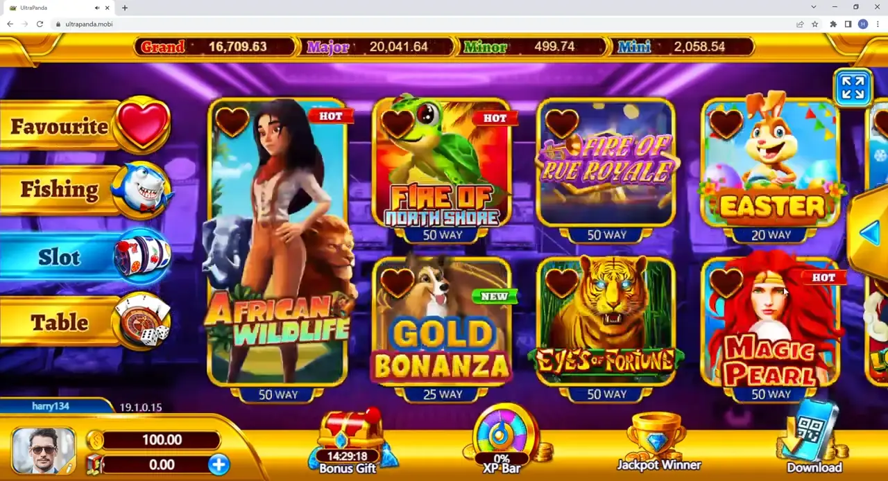 ultra panda Online Casino Available Games